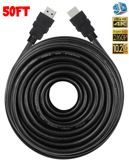 4K HDMI 2.0 Cable – 18Gbps, HDR, 60Hz, UHD 2160P High Speed for TV, Monitor & Gaming