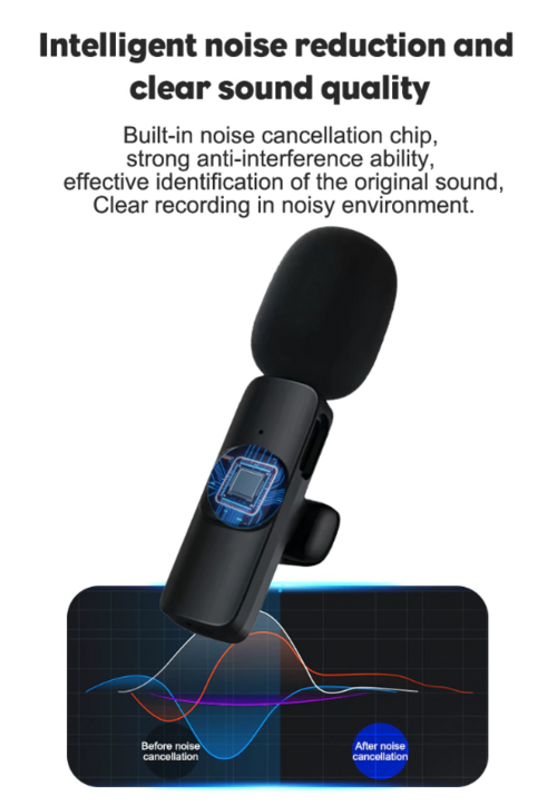 Wireless Lavalier Microphone – Mini Clip-On Mic for iPhone & USB-C
