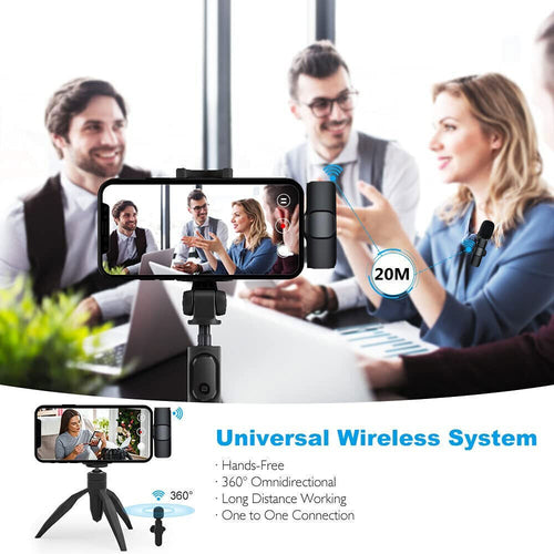 Wireless Lavalier Microphone – Mini Clip-On Mic for iPhone & USB-C