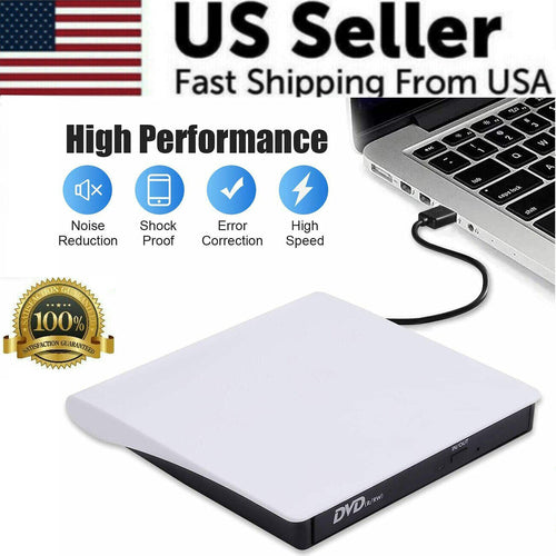 Slim External CD DVD Drive USB 3.0 Disc Player Burner Writer