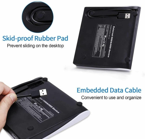 Slim External CD DVD Drive USB 3.0 Disc Player Burner Writer
