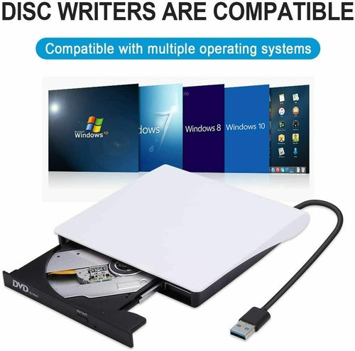 Slim External CD DVD Drive USB 3.0 Disc Player Burner Writer