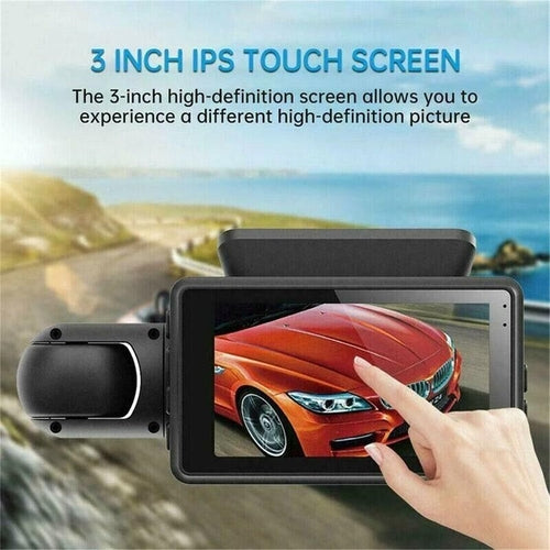 Dash Cam Front and Rear – Full HD Car Video Recorder with Night Vision & Loop Recording