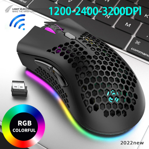 Wireless RGB Gaming Mouse – Honeycomb, Rechargeable, 3200 DPI