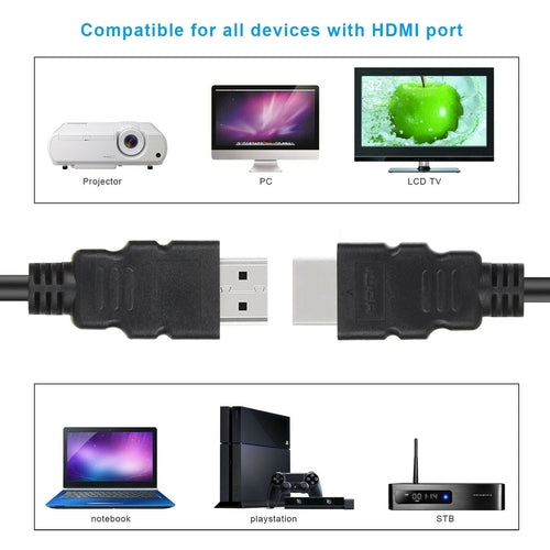 4K HDMI 2.0 Cable – 18Gbps, HDR, 60Hz, UHD 2160P High Speed for TV, Monitor & Gaming