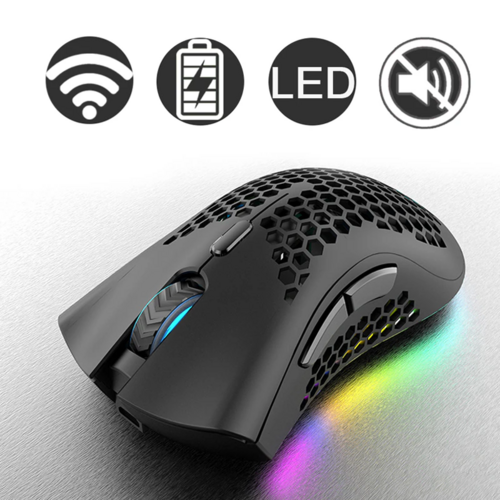 Wireless RGB Gaming Mouse – Honeycomb, Rechargeable, 3200 DPI