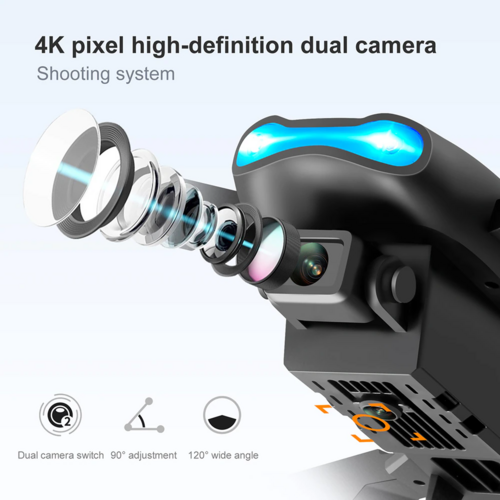 Drone Quadcopter 5G 4K GPS Drone X Pro with HD Dual Camera WiFi FPV