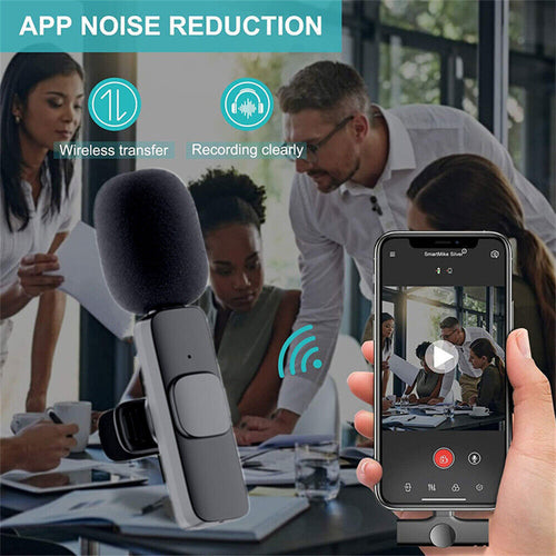 Wireless Lavalier Microphone – Mini Clip-On Mic for iPhone & USB-C