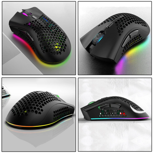 Wireless RGB Gaming Mouse – Honeycomb, Rechargeable, 3200 DPI