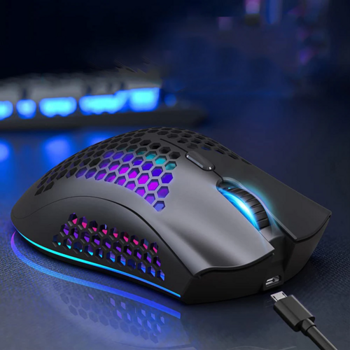 Wireless RGB Gaming Mouse – Honeycomb, Rechargeable, 3200 DPI