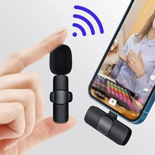 Wireless Lavalier Microphone – Mini Clip-On Mic for iPhone & USB-C