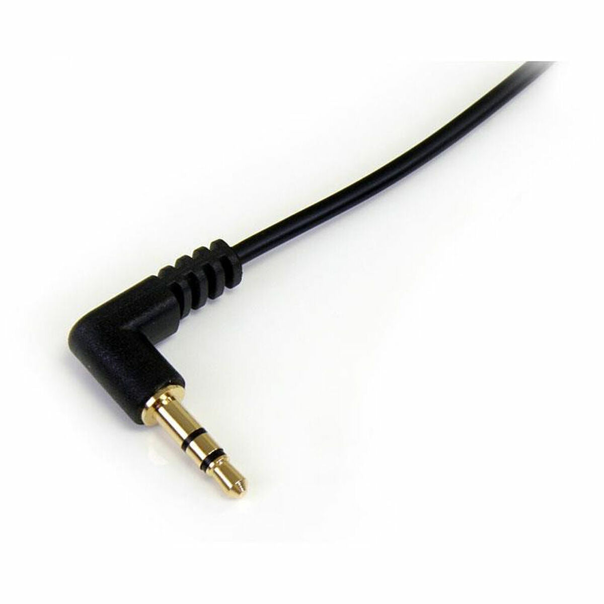 StarTech 3.5mm Audio Jack Cable – 1.8m, Right-Angle, Black (MU6MMSRA)