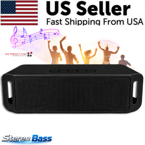 Bluetooth Speaker Wireless Waterproof Outdoor Stereo Bass USB/TF/FM