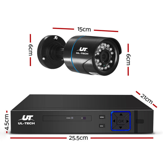 1080P 4-Channel CCTV Security System – 4 Cameras, 1TB HDD, Night Vision