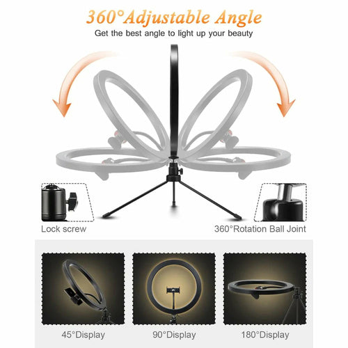 10" Table Top Selfie LED Ring Lamp