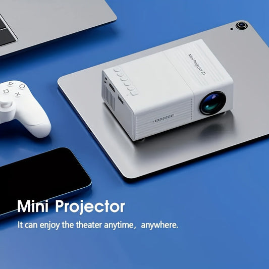 1080P Full HD Mini Projector – Portable, USB-Powered, 3D Ready
