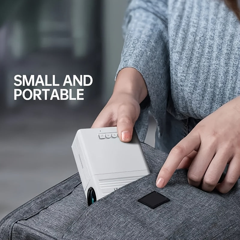 1080P Full HD Mini Projector – Portable, USB-Powered, 3D Ready